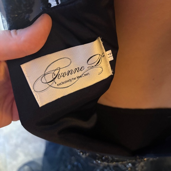 Women’s Dark Blue Pageant/Prom Dress Size 14 - Picture 3 of 3